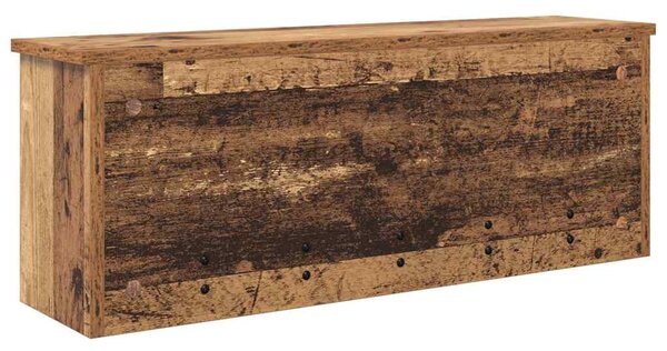 Fali Kabáthorog polcokkal Öreg fa 80 x 20 x 30 cm Faanyag