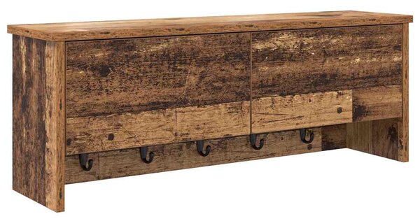 Fali Kabáthorog polcokkal Öreg fa 80 x 20 x 30 cm Faanyag