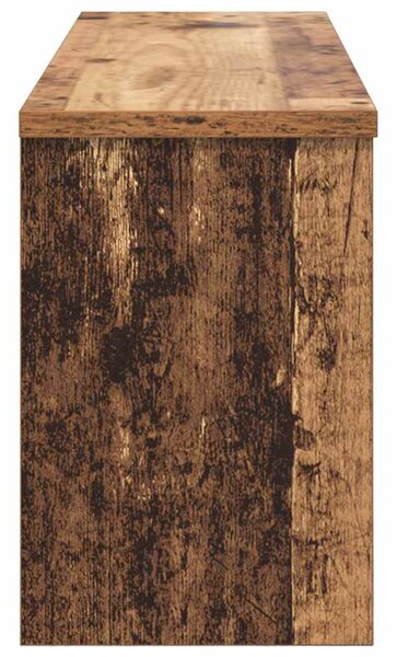 Fali Kabáthorog polcokkal Öreg fa 80 x 20 x 30 cm Faanyag