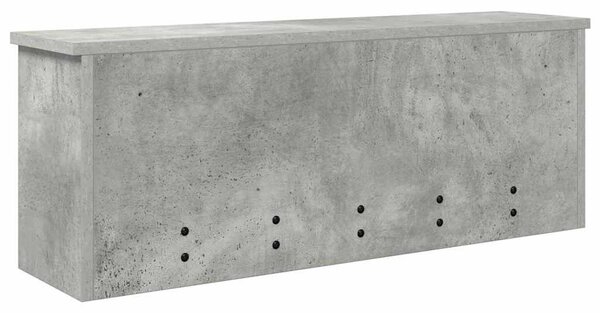 Fali Kabáthorog polcokkal Beton Szürke 80 x 20 x 30 cm Faanyag