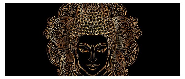 Arany Buddha képe (120x50 cm)