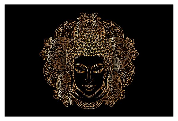 Arany Buddha képe (90x60 cm)