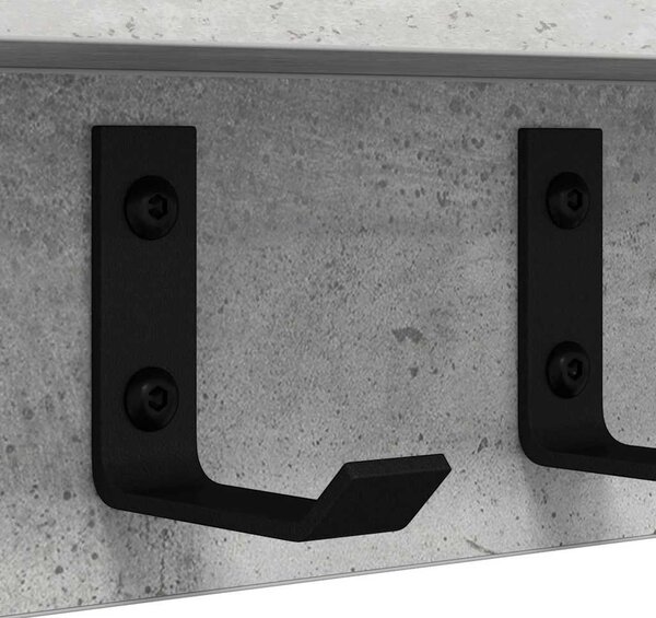 Fali Kabáthorog Beton Szürke 40 x 10,5 x 10,5 cm Faanyag