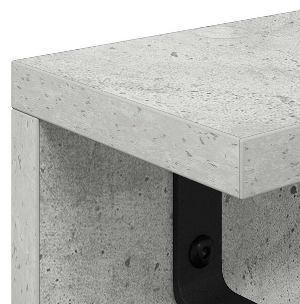 Fali Kabáthorog Beton Szürke 40 x 10,5 x 10,5 cm Faanyag