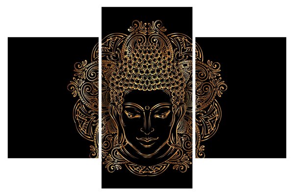 Arany Buddha képe (90x60 cm)