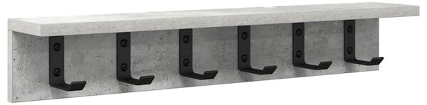 Fali Kabáthorog Beton Szürke 60 x 10,5 x 10,5 cm Faanyag