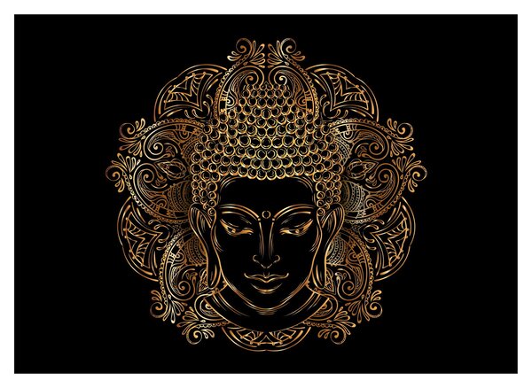 Arany Buddha képe (70x50 cm)