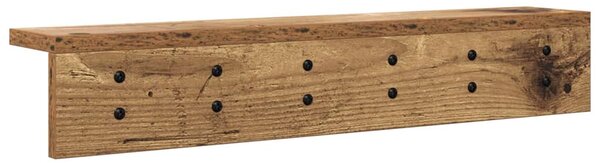 Fali Kabáthorog tárolóval Öreg fa 60 x 10,5 x 10,5 cm Faanyag
