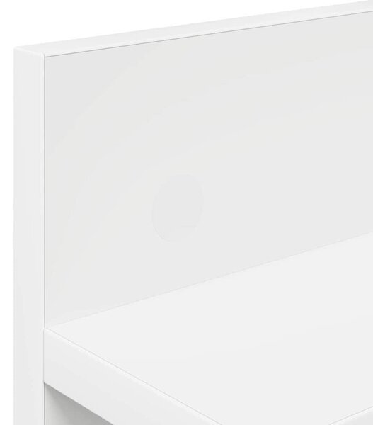 Fali Kabáthorog polcokkal Fehér 60 x 10.5 x 18 cm Faanyag