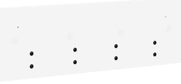 Fali Kabáthorog polcokkal Fehér 60 x 10.5 x 18 cm Faanyag
