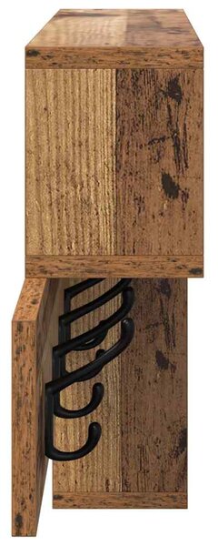 Fali Kabáthorog polcokkal Öreg fa 100 x 12 x 43,5 cm Faanyag