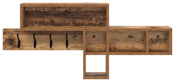 Fali Kabáthorog polcokkal Öreg fa 100 x 12 x 43,5 cm Faanyag