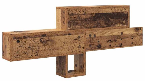 Fali Kabáthorog polcokkal Öreg fa 100 x 12 x 43,5 cm Faanyag