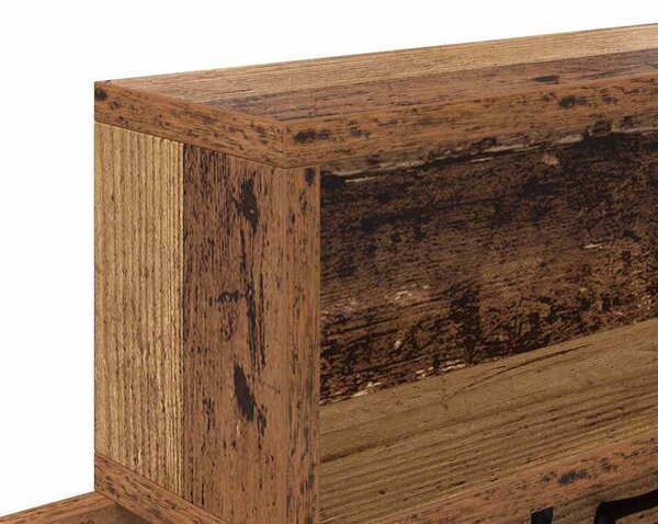 Fali Kabáthorog polcokkal Öreg fa 100 x 12 x 43,5 cm Faanyag
