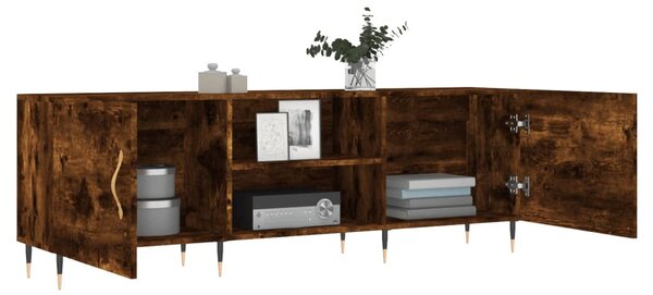 Füstös tölgy színű szerelt fa TV-szekrény 150 x 30 x 44,5 cm