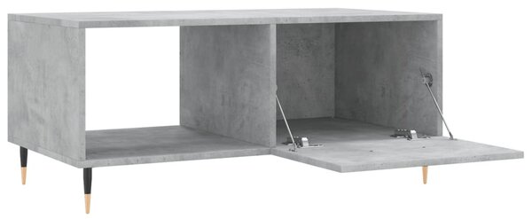 Betonszürke szerelt fa dohányzóasztal 90 x 50 x 40 cm
