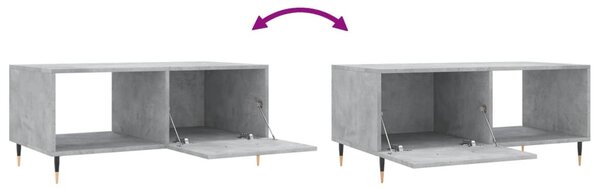 Betonszürke szerelt fa dohányzóasztal 90 x 50 x 40 cm