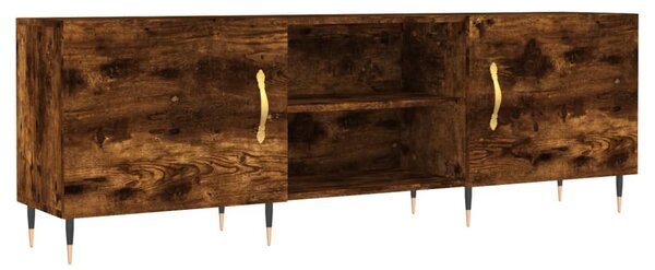 Füstös tölgy színű szerelt fa TV-szekrény 150 x 30 x 44,5 cm
