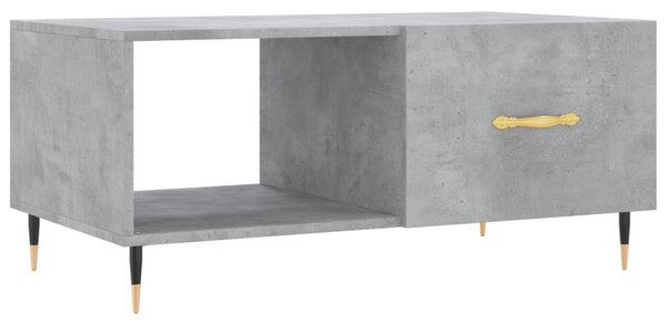 Betonszürke szerelt fa dohányzóasztal 90 x 50 x 40 cm