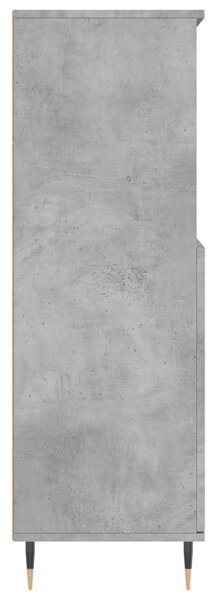 Betonszürke szerelt fa magasszekrény 60 x 36 x 110 cm