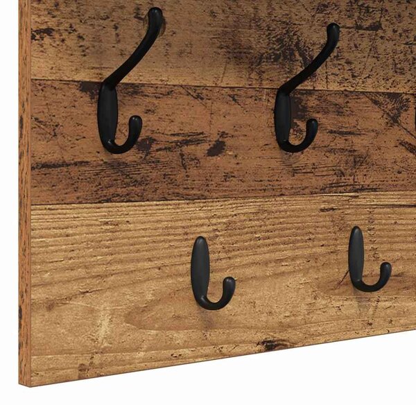 Fali Kabáthorog polcokkal Öreg fa 100 x 40 x 12 cm Faanyag