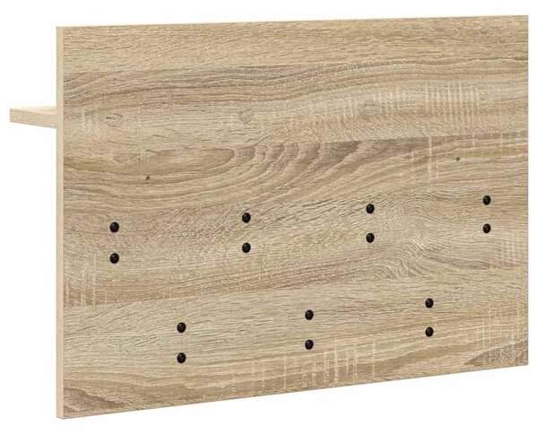 Fali Kabáthorog polcokkal Sonoma tölgy 60 x 40 x 12 cm Faanyag
