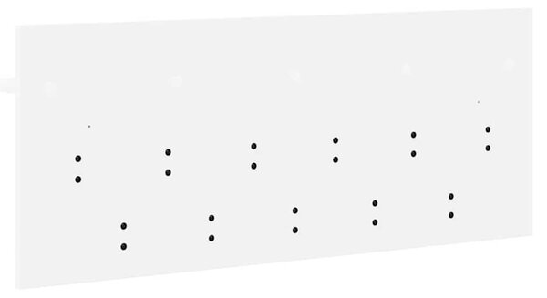 Fali Kabáthorog polcokkal Fehér 100 x 40 x 12 cm Faanyag