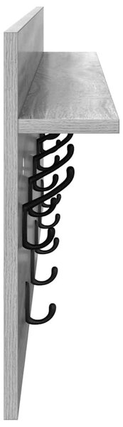 Fali Kabáthorog Szürke Sonoma 100 x 40 x 12 cm Faanyag