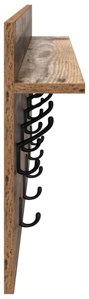 Fali Kabáthorog polcokkal Öreg fa 100 x 40 x 12 cm Faanyag