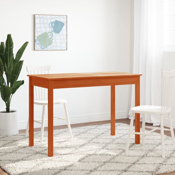 Viaszbarna tömör fenyőfa ebédlőasztal 110 x 55 x 75 cm