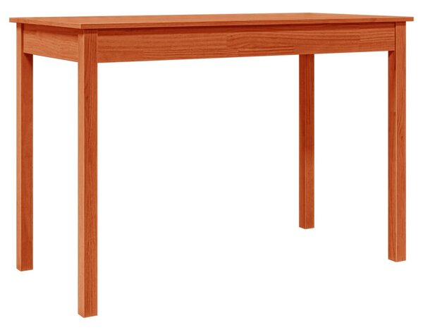 Viaszbarna tömör fenyőfa ebédlőasztal 110 x 55 x 75 cm