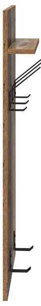 Fali Kabáthorog polcokkal Öreg fa 40 x 10 x 90 cm Faanyag
