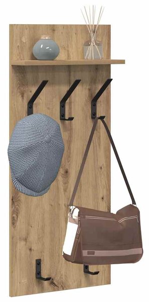 Fali Kabáthorog polcokkal Artisan tölgy 40 x 10 x 90 cm Faanyag