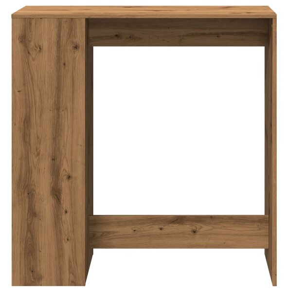 Kézműves tölgy szerelt fa bárasztal tárolókkal 101x40x103,5 cm