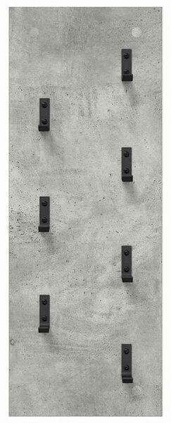 Fali Kabáthorog tárolóval Beton Szürke 30 x 1,5 x 80 cm Faanyag