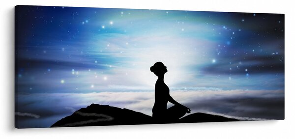 Meditáló nő képe (120x50 cm)