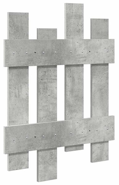 Fali Kabáthorog tárolóval Beton Szürke 60 x 3 x 82 cm Faanyag