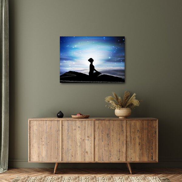 Meditáló nő képe (70x50 cm)