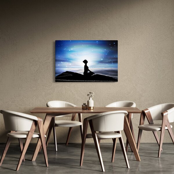 Meditáló nő képe (90x60 cm)