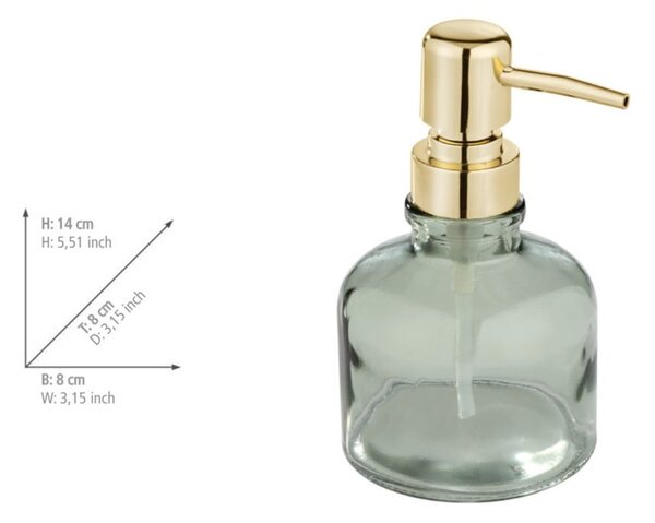 Mentazöld üveg szappanadagoló 200 ml Atessa – Wenko