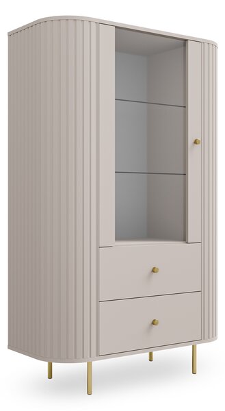 OVALIO vitrines szekrény - homokszínű