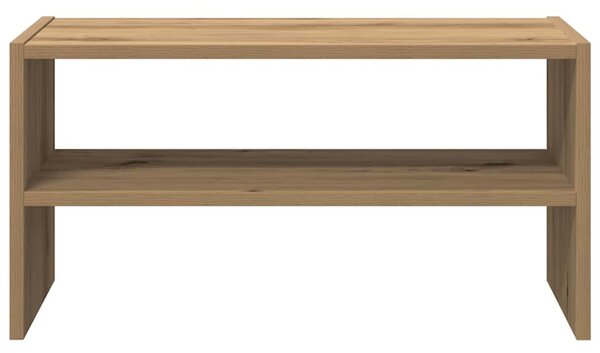 Kézműves tölgy cipőtartó állvány halmozható 60 x 30 x 30,5 cm