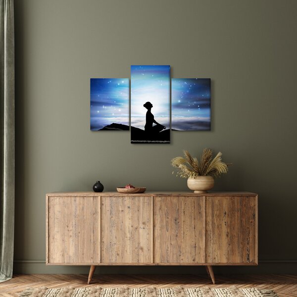 Meditáló nő képe (90x60 cm)