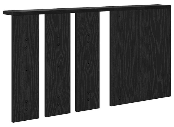 Fali Kabáthorog polcokkal Musta tammi 85 x 10 x 45 cm Faanyag