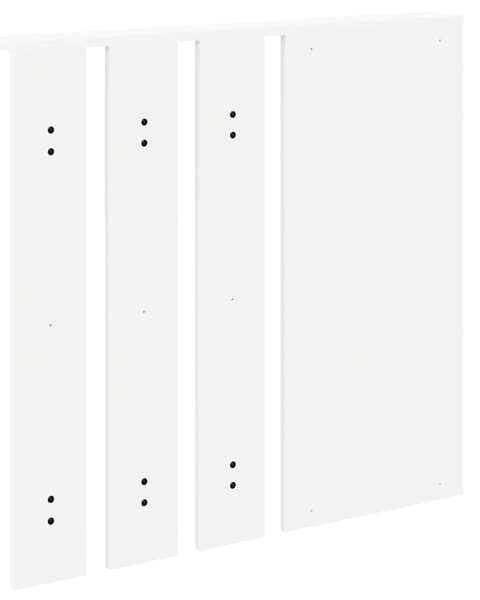 Fali Kabáthorog polcokkal Fehér 84 x 10 x 80 cm Faanyag