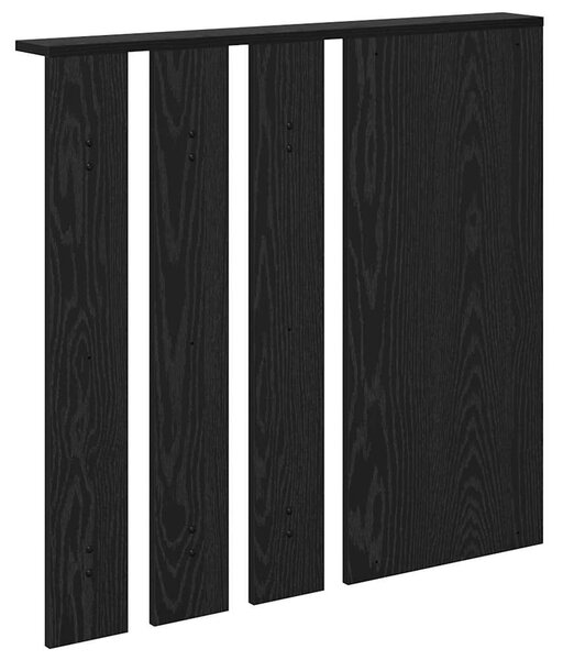 Fali Kabáthorog polcokkal Musta tammi 84 x 10 x 80 cm Faanyag