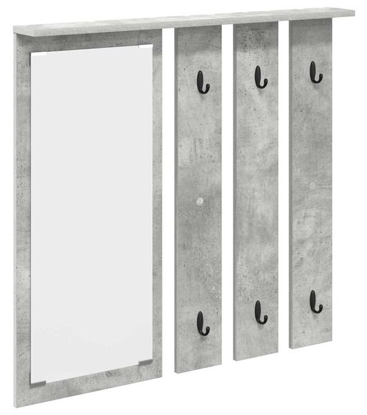 Fali Kabáthorog polcokkal Beton szürke 84 x 10 x 80 cm Faanyag
