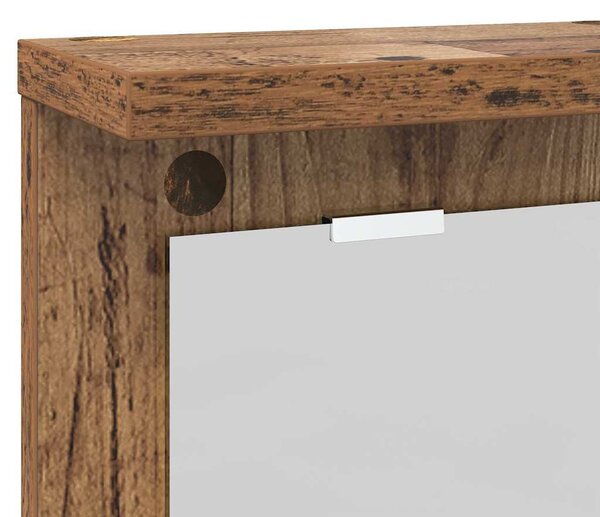 Fali Kabáthorog polcokkal Régi fa 85 x 10 x 45 cm Faanyag
