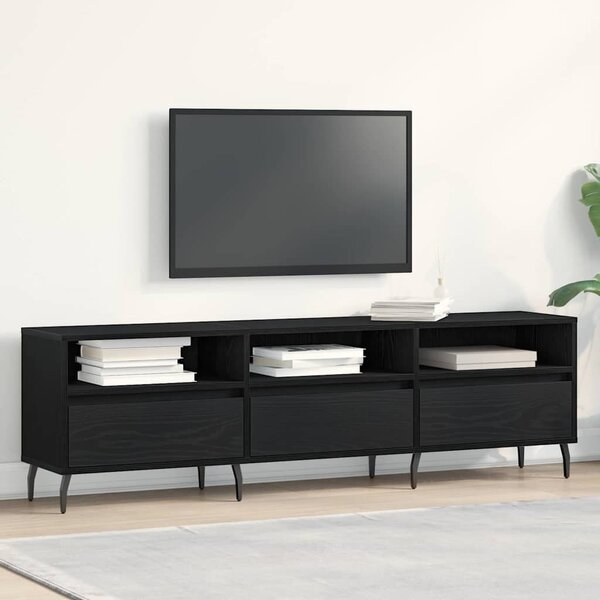 TV szekrény Fekete tölgy 150 x 30 x 44,5 cm Faanyag