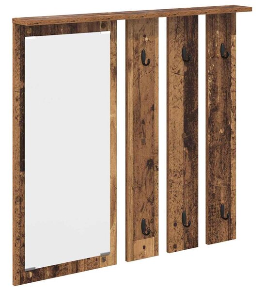 Fali Kabáthorog polcokkal Régi fa 84 x 10 x 80 cm Faanyag